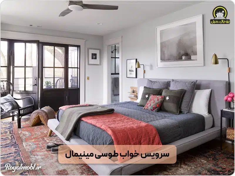 سرویس خواب طوسی مینیمال - انتخاب رنگ برای تختخواب