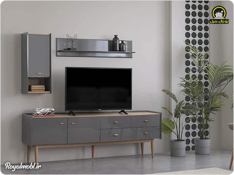 میز تی وی طوسی رنگ جدید