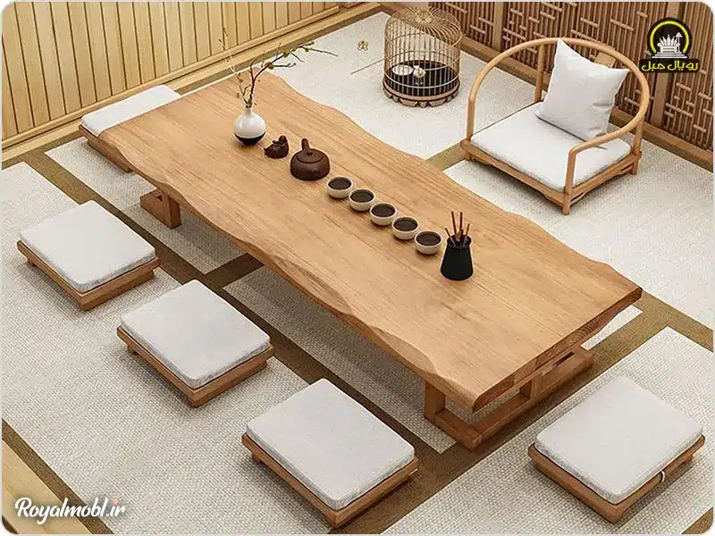 میز ناهارخوری مدرن زمینی