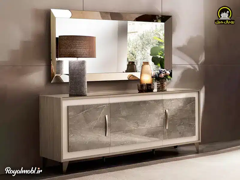 کنسول تولیدی لاکچری و آینه مستطیلی