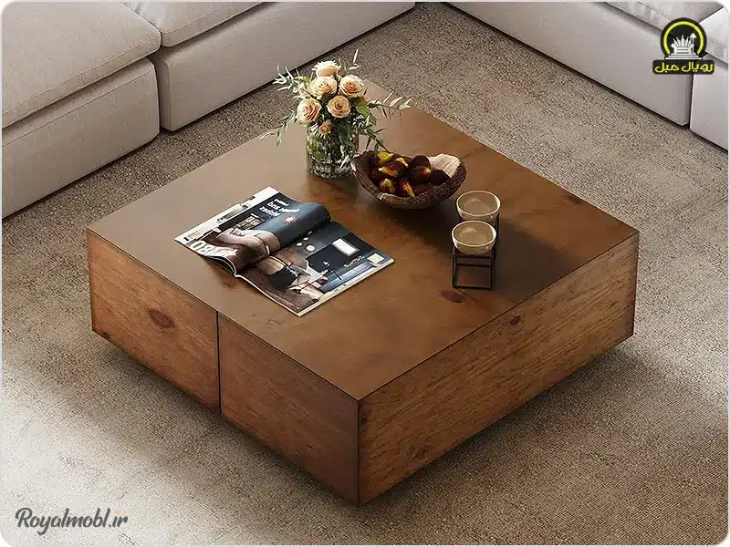 میزجلومبلی قهوهای