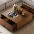 میز جلومبلی قهوه ای روشن