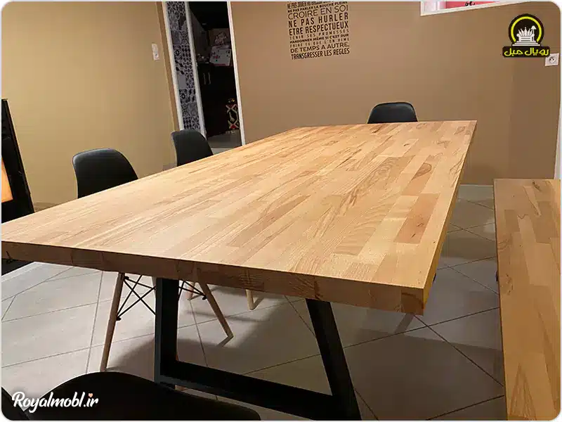 میز ناهارخوری چوبی مدل راش