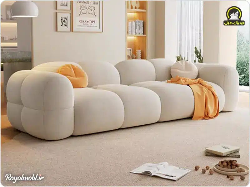 کاناپه راحتی سفید رنگ