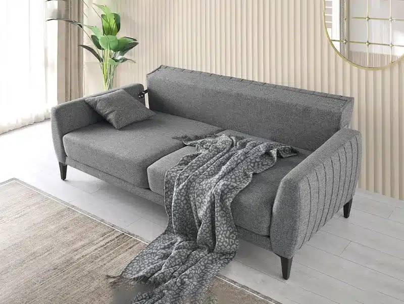 مبل تخت شو طوسی رنگ مدرن