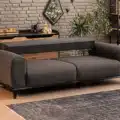 مبل تختخواب شو سه نفره طوسی مدل مانتیس