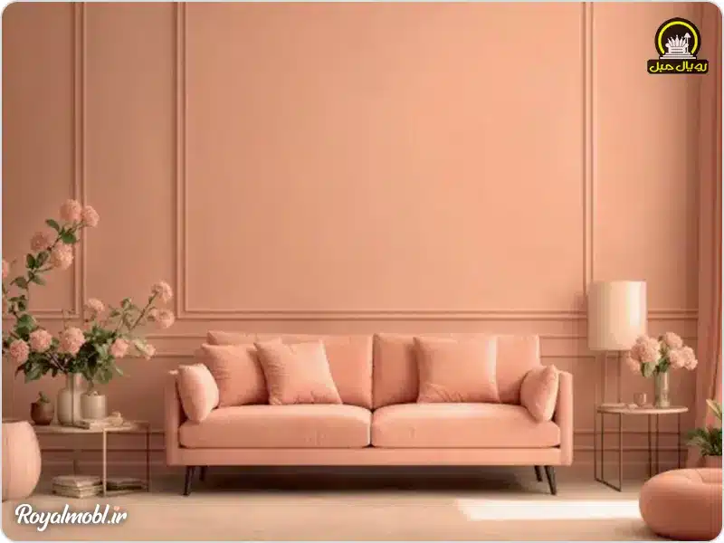 مبل ۳ نفره مدرن گلبهی