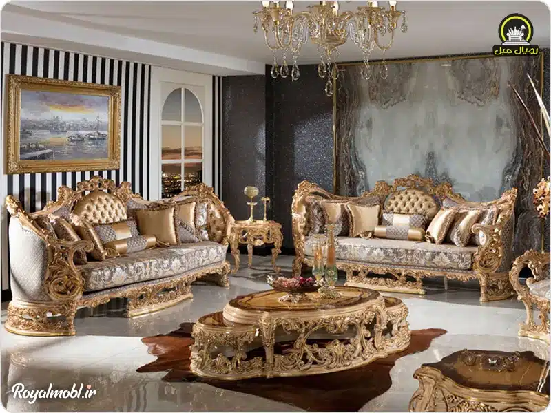 عکس مبل کلاسیک چیدمان ۶ نفره