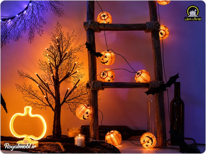استفاده از ریسه و چراغ led برای دکوراسیون هالووین