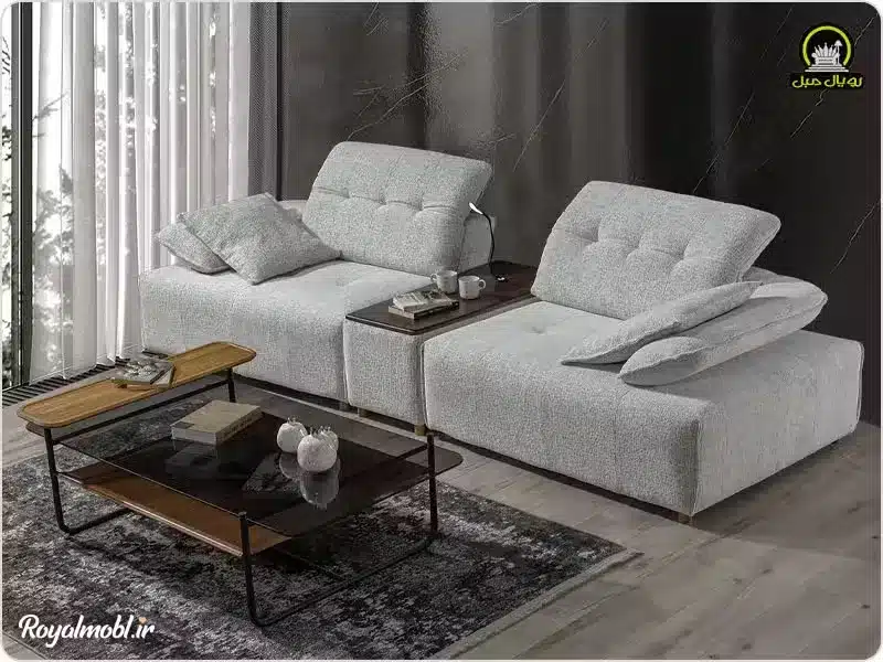 مبل راحتی مدرن سفید رنگ