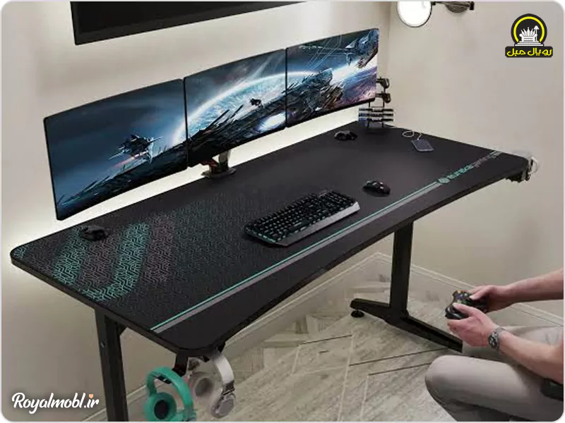میز گیمینگ مشکی جدید مدرن
