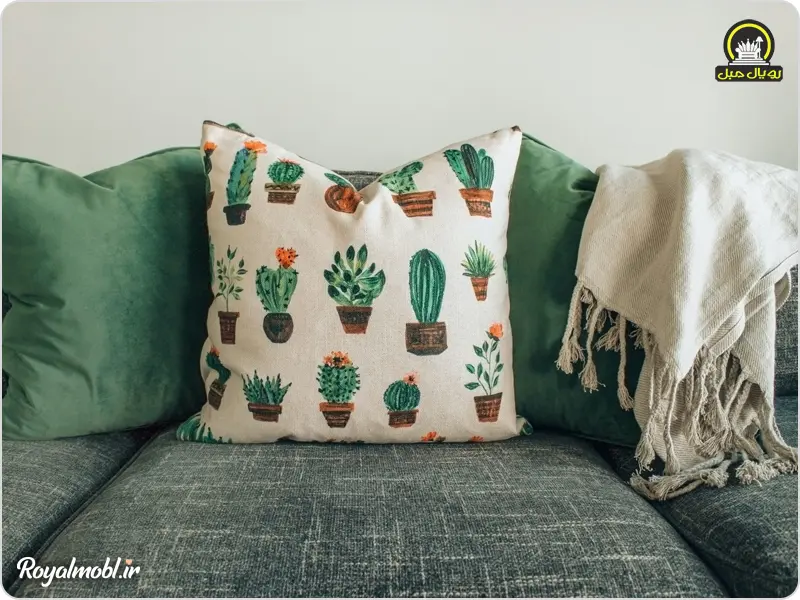 کوسن برای مبل راحتی - پارچه کتان مبلی