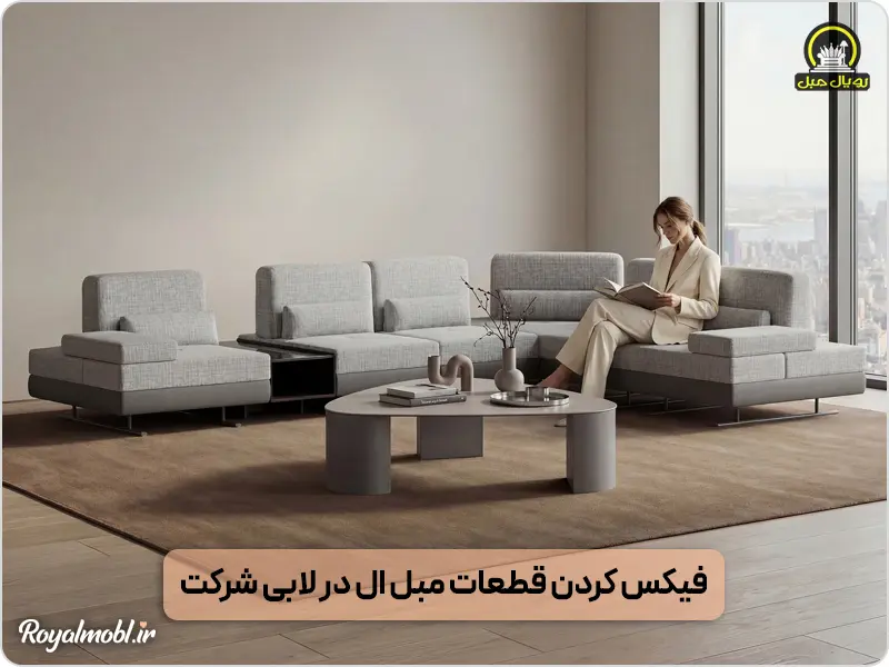 اتصال و فکیس کردن مبلمان ال شرکتی