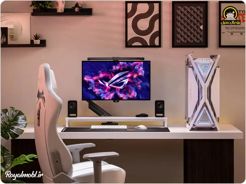 میز کامپیوتر سفید