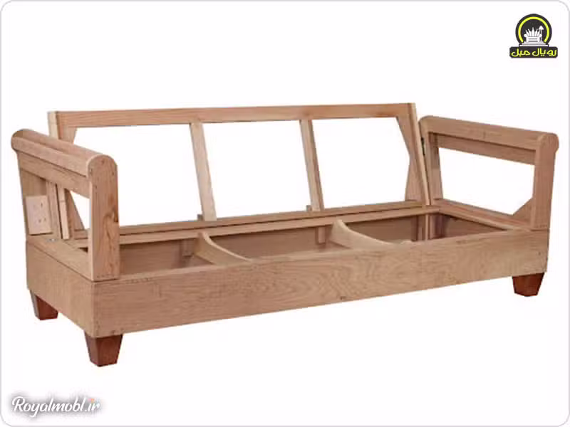 کلاف مبلمان چوبی ۳ نفره