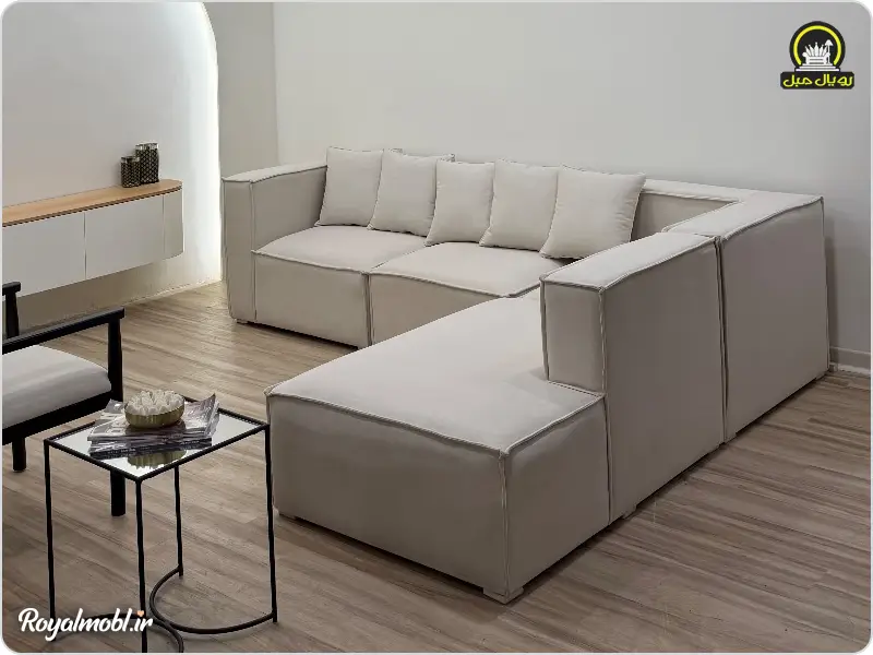 مبل ال شکل ساده