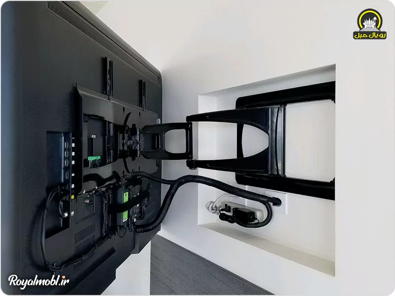 کانال کتنترل کابل پشت تلویزیون