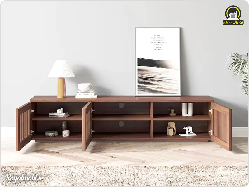 میز تلویزیون با قابلیت مخفی کردن کابل