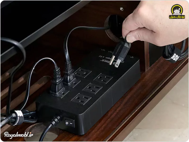 کنتزل کابل پشت میز تی وی